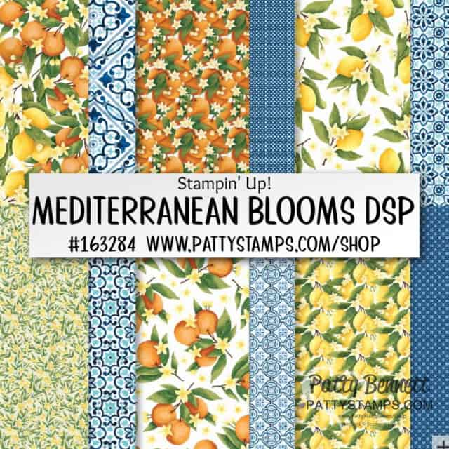 Mediterranean Blooms Strip Card Patty Stamps