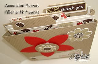 Accordion pocket filled