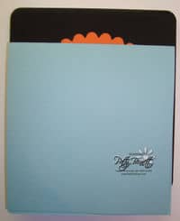 Scallop xmas card placement