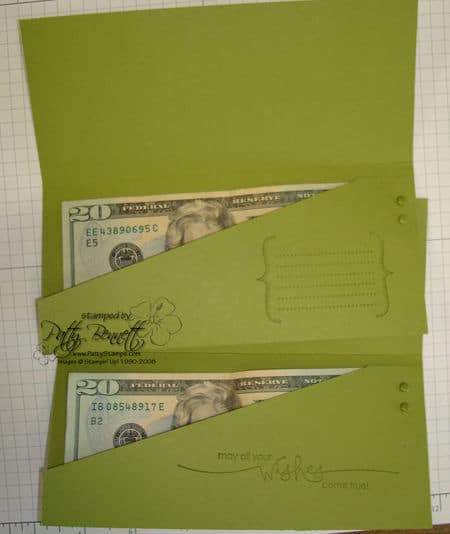 Money folder open