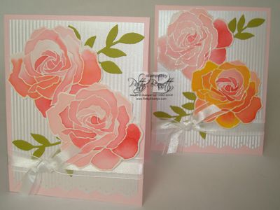 Watercolor rose cards