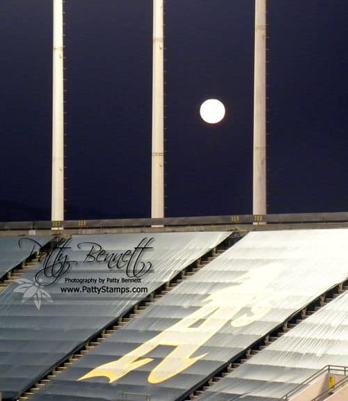 Moon at a's stadium
