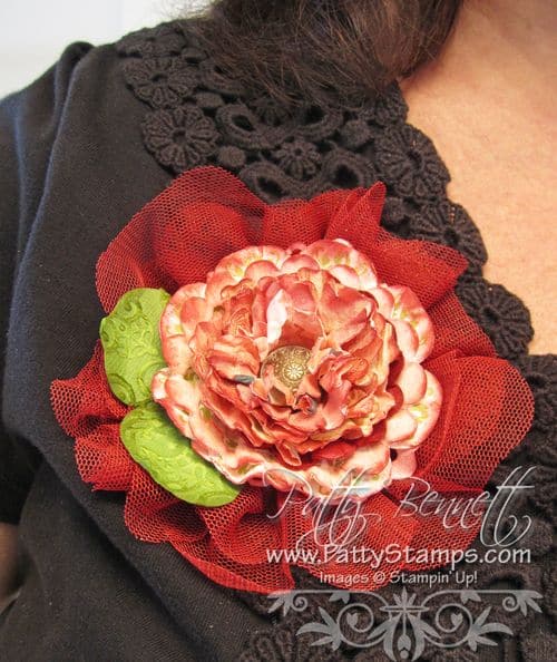 Cobbler tulle flower pin Cobbler tulle flower pin