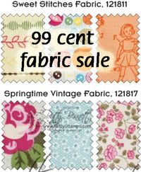 Sweet stitches springtime fabric