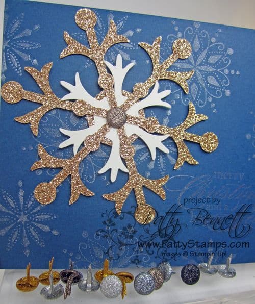 Snow flurry glimmer brads