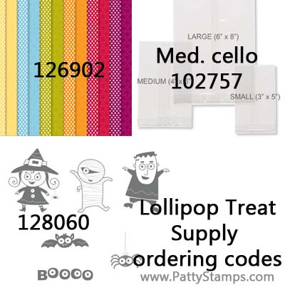 Lollipop treat supply codes