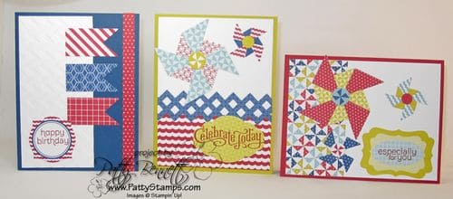 Pinwheels on parade cards