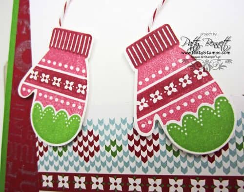 Snow festival tag cards mittens