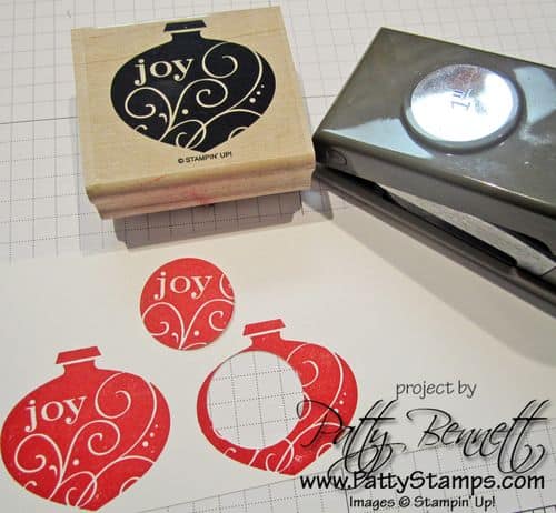 Joy stamp christmas square swap