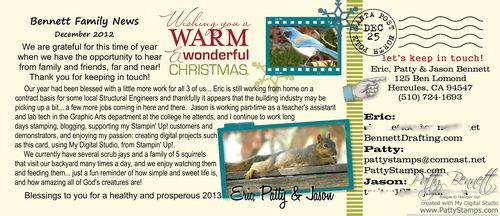 2012 Bennett card back