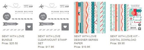 Sent with love stamp dsp