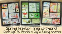Spring dress up st pats day printer tray