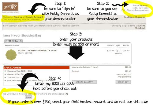 Hostess code ordering online