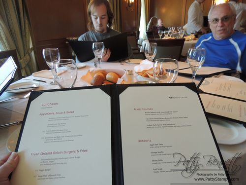 Grand princess lunch menu