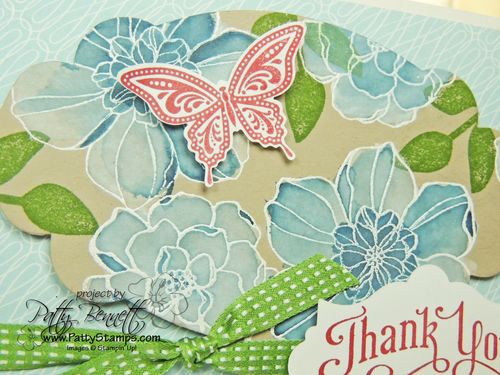 White craft ink flower painting card 2