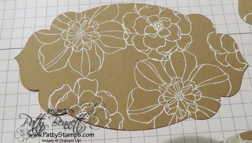 White craft ink flower painting 1