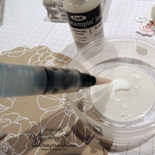 White craft ink flower painting 2