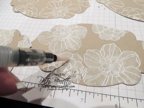 White craft ink flower painting 3