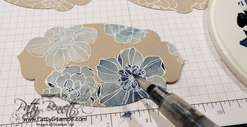 White craft ink flower painting 4