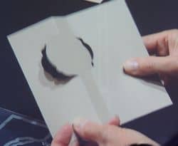 Label flip card blank
