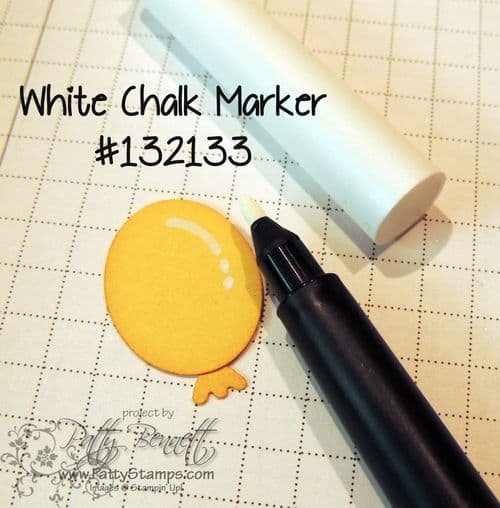 Balloon with white chalk marker