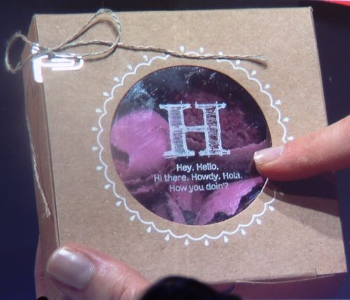 Window gift box personalized stamp