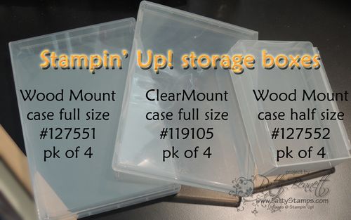 Stampin up storage boxes