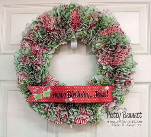 Cupcake-liner-wreath-birthday-jesus