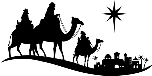 Come to Bethlehem - camels city and star Come to Bethlehem - camels city and star