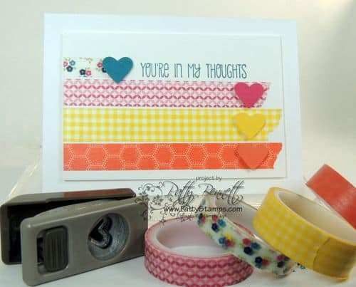 Washi tape notecard hearts 1 Washi tape notecard hearts 1