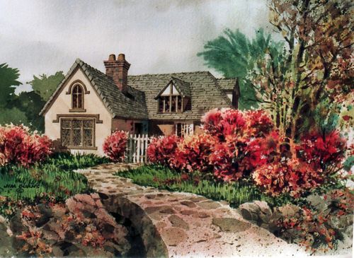 Jim-burns-rose garden cottage