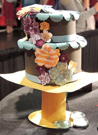 Convention-stampin-up-paper-flower-cake