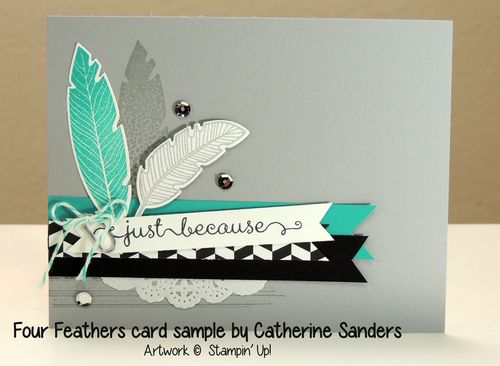 Four-feathers-catherine-sanders-stampin-up-card