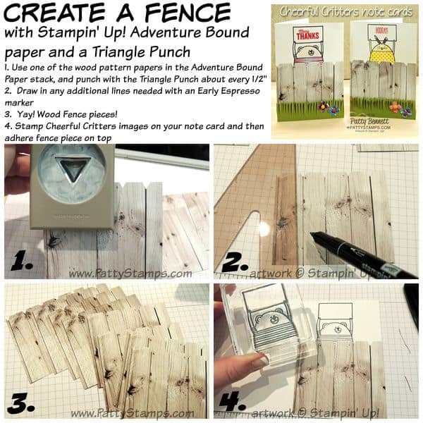 Cheerful-critters-note-card-how-to-make-fence-adventure-bound-paper