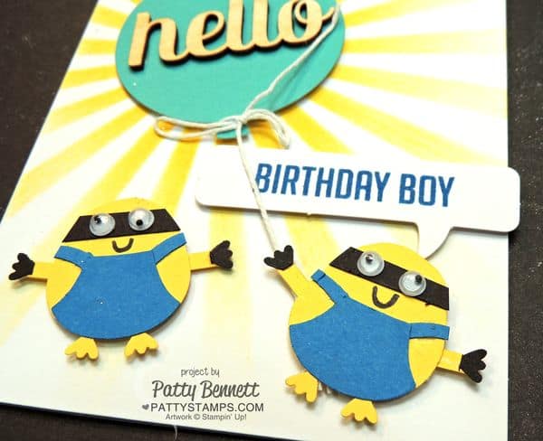 Hooray-its-your-day-minion-birthday-card-owl-punch-stampin-up-boy Hooray-its-your-day-minion-birthday-card-owl-punch-stampin-up-boy