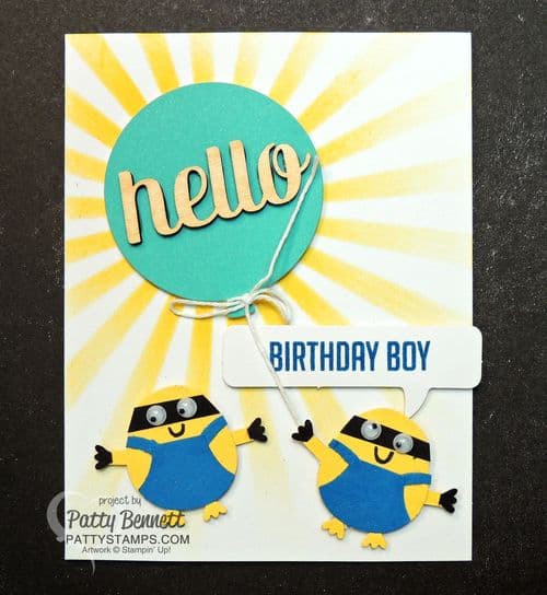 Hooray-its-your-day-minion-birthday-card-owl-punch-stampin-up-balloon Hooray-its-your-day-minion-birthday-card-owl-punch-stampin-up-balloon