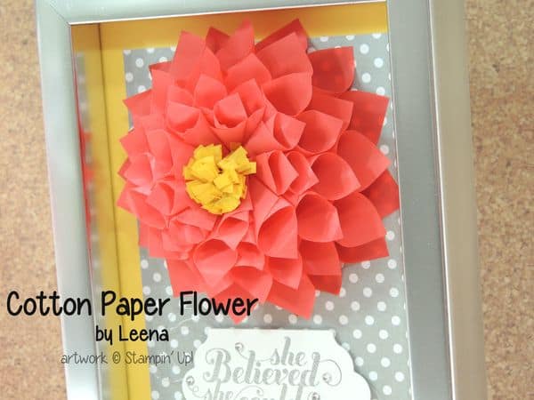Cotton-paper-flower-framed-gift-leena-stampin-up-watermelon-wonder