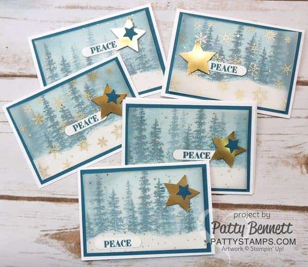 Wonderland-trees-snow-vellum-cards-pattystamps-stampin-up-peace-star Wonderland-trees-snow-vellum-cards-pattystamps-stampin-up-peace-star