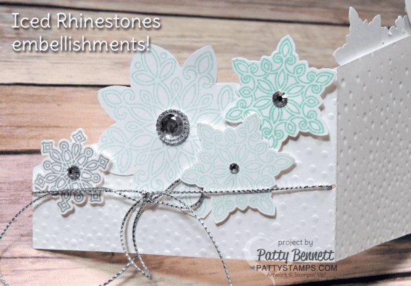 Flurry of Wishes Tri-fold card from 12x12 cardstock. Punch snowflakes with the Snow Flurry and Flower Medallion punches from Stampin UP! for a quick and easy card! Flurry of Wishes Tri-fold card from 12x12 cardstock. Punch snowflakes with the Snow Flurry and Flower Medallion punches from Stampin UP! for a quick and easy card!