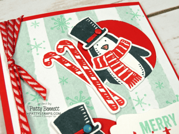 Christmas Penguin card by Patty Bennett.  Snow Place and Snow Friends BUNDLE available at 15% off!