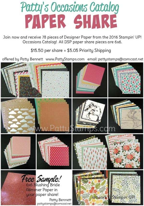 Occasions catalog paper share patty bennett