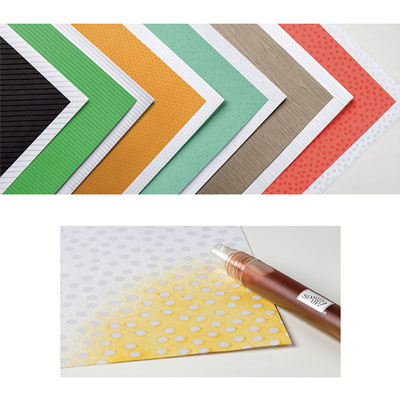 138439 Stampin' UP! Color Me Irresistible In Color paper - embossed images on white and on the Stampin' UP! In Colors.  Customizable Designer Paper!