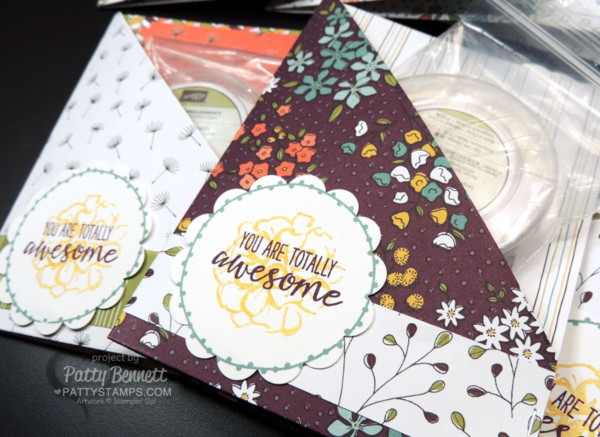 Wildflower Fields designer paper double pocket cards from Sale a Bration 2016 - Stampin' Up!, by Patty Bennett