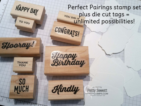Create endless tags and labels with the Perfect Pairings Sale a Bration stamp set from Stampin' UP! by Patty Bennett Create endless tags and labels with the Perfect Pairings Sale a Bration stamp set from Stampin' UP! by Patty Bennett
