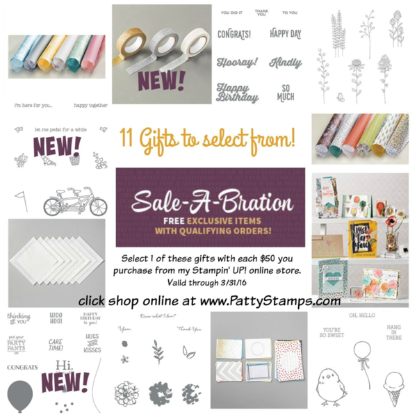 2016 Sale a Bration gifts from Stampin' Up! 2016 Sale a Bration gifts from Stampin' Up!