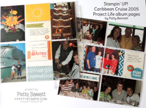 Caribbean Cruise 2005 with Stampin' Up! - Memory Keeping with Project Life Happy Times kit by Patty Bennett #PLXSU