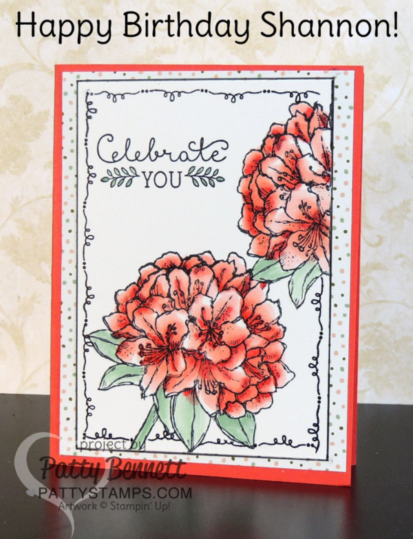 Best Thoughts hostess set from Stampin' UP! - birthday card for Shannon West created by Patty Bennett #imbringingbirthdaysback