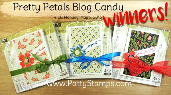Pretty petals paper stack blog candy pattystamps winners
