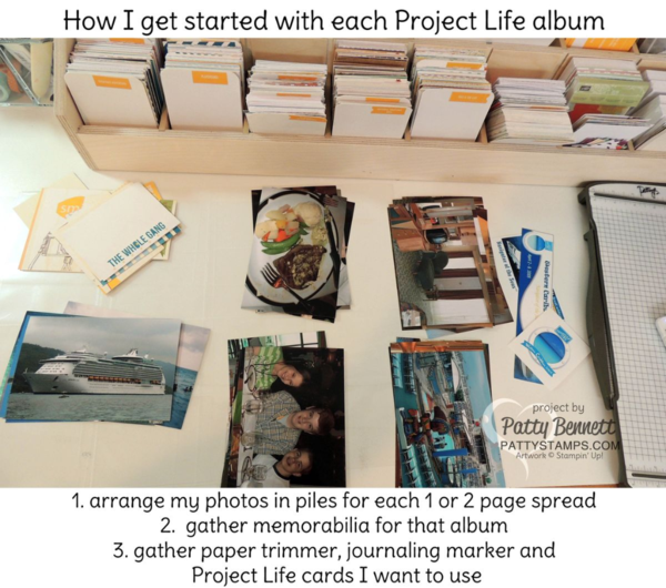 How I get started with my Stampin' Up! - Memory Keeping with Project Life Happy Times kit by Patty Bennett #PLXSU