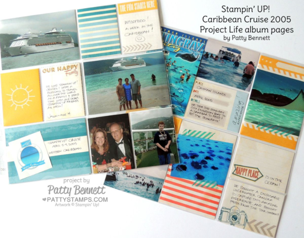 Caribbean Cruise 2005 with Stampin' Up! - Memory Keeping with Project Life Happy Times kit by Patty Bennett #PLXSU